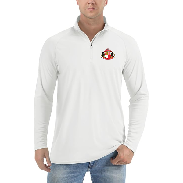 Men's  Sunderland AFC Soccer  Lightweight Quarter-Zip Athletic Shirt Long Sleeve