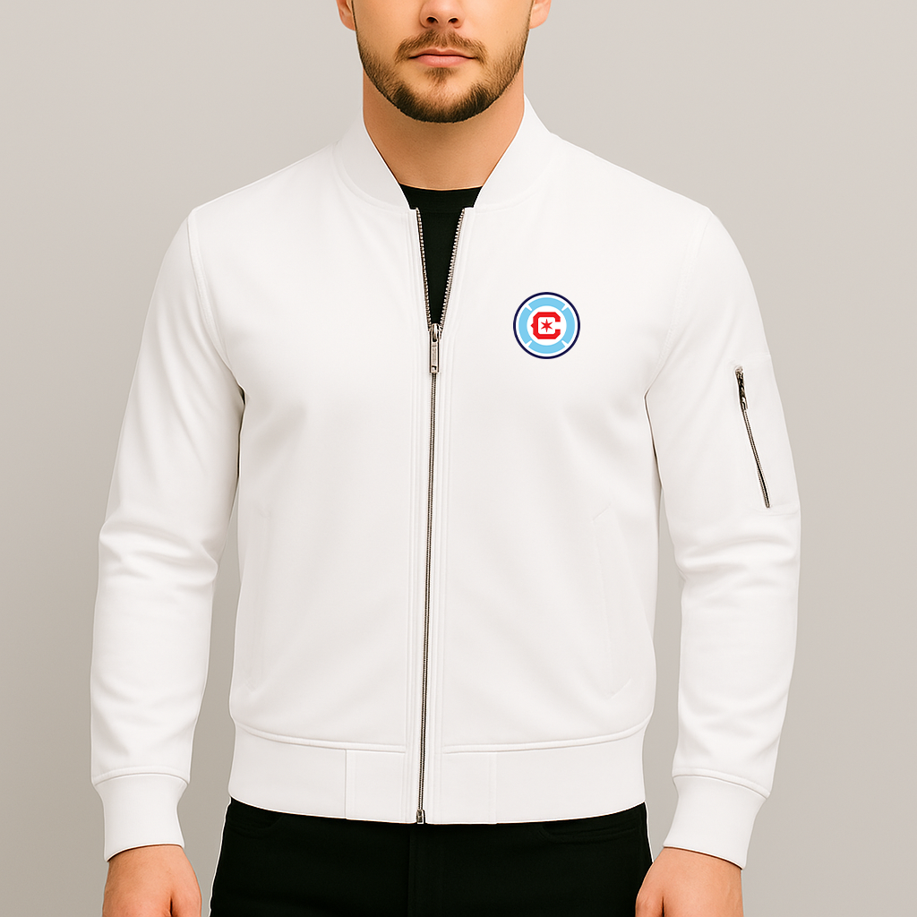 Men's Chicago Fire Soccer Lightweight Bomber Jacket