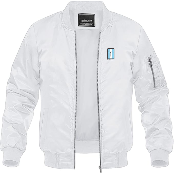 Men's De Tomaso Logo Lightweight Bomber Jacket Windbreaker Softshell Varsity Jacket Coat