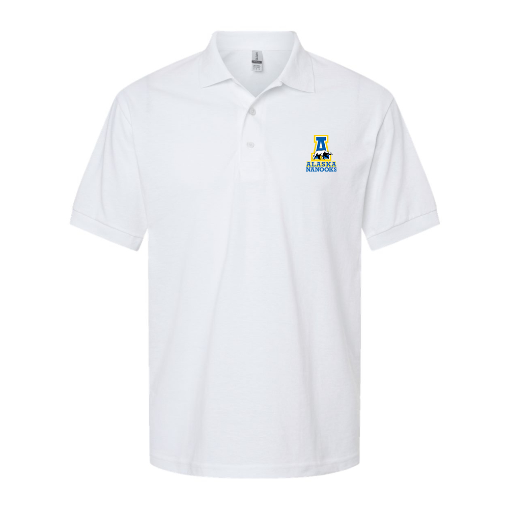 Men's Alaska Nanooks Wildcats Dry Blend Jersey Polo - White