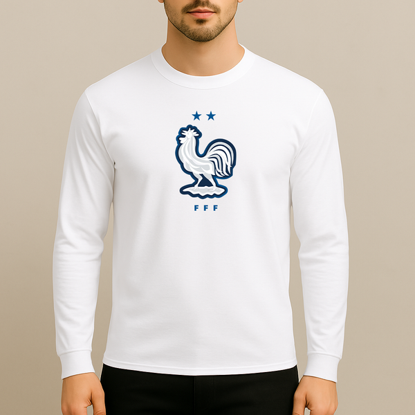 Men's France National Soccer Team  Long Sleeve T-Shirt