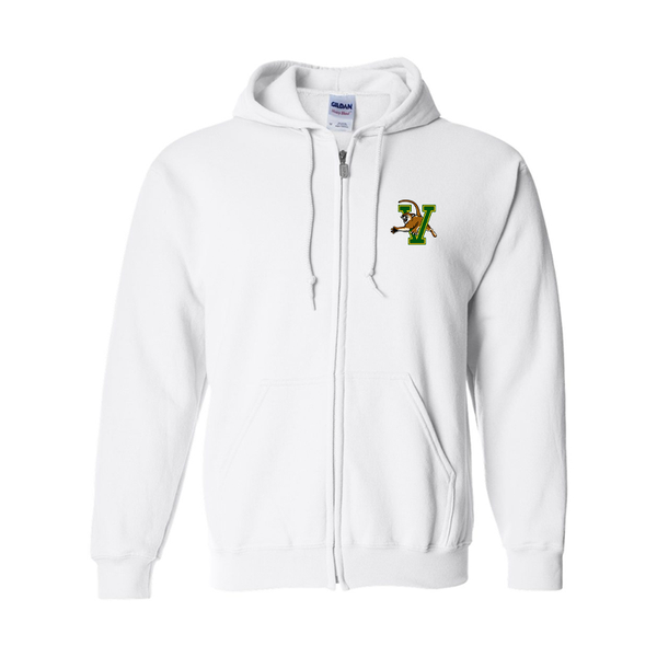Men's  Vermont Catamounts Gildan  Heavy Blend Full Zip Hooded Sweatshirt