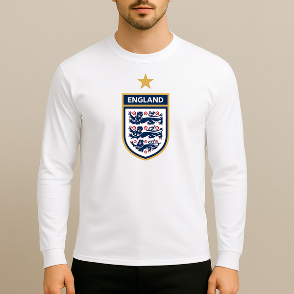 Men's England National Soccer Team Long Sleeve T-Shirt