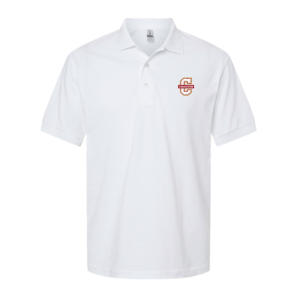 Men's Charleston Cougars Dry Blend Jersey Polo - White