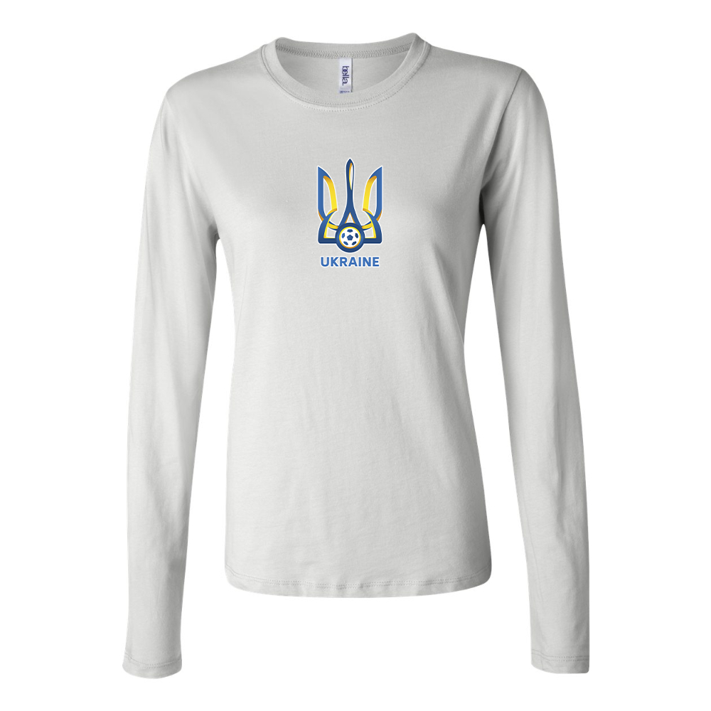 Women’s Ukraine National Football Soccer Team Long Sleeve T-Shirt