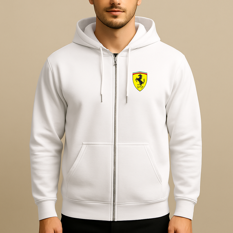 Men’s Ferrari Motorsport Car Zipper Hoodie