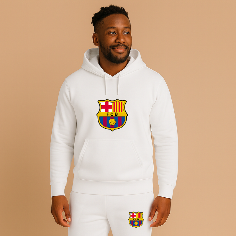 Men's F.C. Barcelona Soccer Logo Hoodie Joggers Set