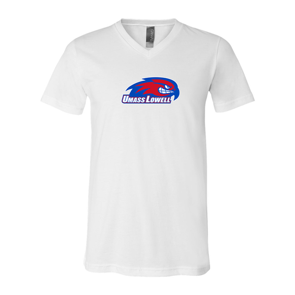 UMass Lowell River Hawks BELLA  CANVAS - Jersey V-Neck T-Shirt