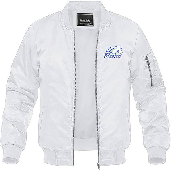 Men's Alabama Huntsville Chargers   Lightweight Bomber Jacket Windbreaker Softshell Varsity Jacket Coat