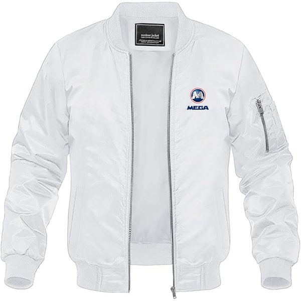 Men's   Aixam Mega  Logo Lightweight Bomber Jacket Windbreaker Softshell Varsity Jacket Coat
