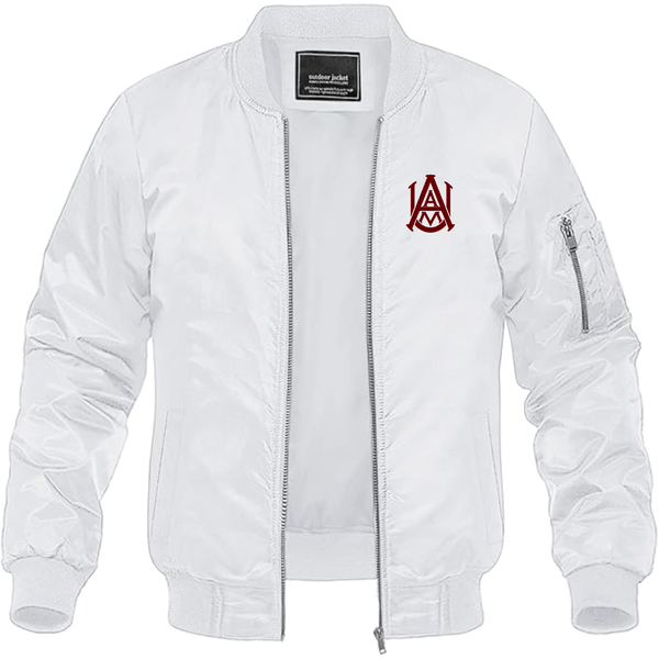 Men's Alabama AM Bulldogs   Lightweight Bomber Jacket Windbreaker Softshell Varsity Jacket Coat