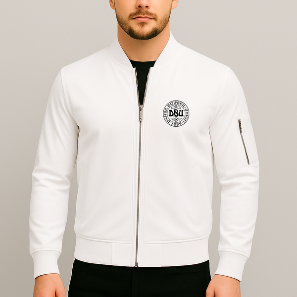 Men's Denmark Soccer Lightweight Bomber Jacket Windbreaker Softshell Varsity Jacket Coat