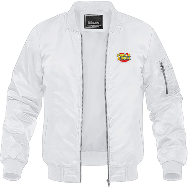 Men's  Peek A Blocks  Lightweight Bomber Jacket Windbreaker Softshell Varsity Jacket Coat