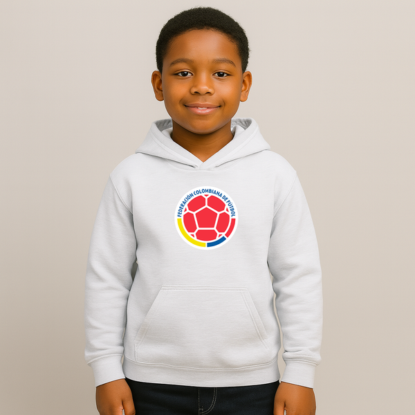 Youth Kids Colombia National Soccer Team Pullover Hoodie