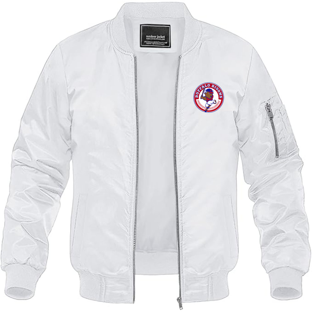 Men's Buffalo Bisons Logo Lightweight Bomber Jacket
