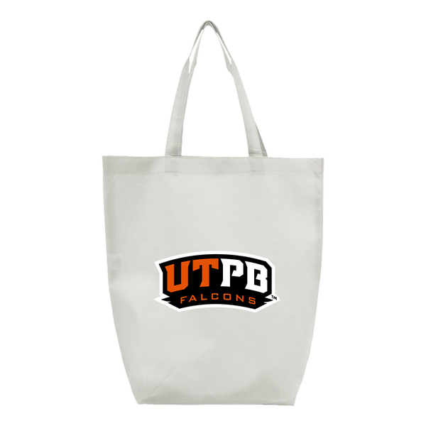 UTPB Falcons  Q-Tees Non-Woven Gusset Bottom Tote