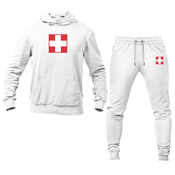 Men's Switzerland National Football Soccer Team  Hoodie Joggers Set