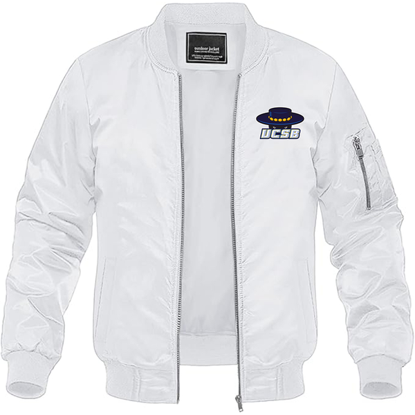 Men's UCSB Gauchos Lightweight Bomber Jacket Windbreaker Softshell Varsity Jacket Coat