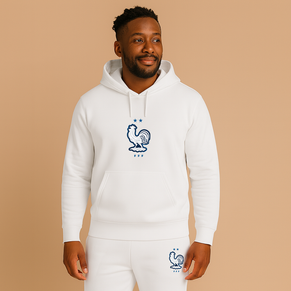 Men's France National Soccer Team  Logo Hoodie Joggers Set