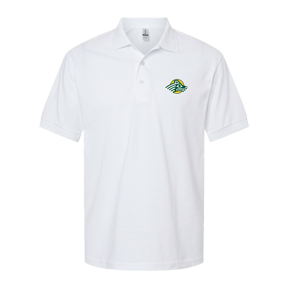 Men's Alaska Anchorage Seawolves Wildcats Dry Blend Jersey Polo - White