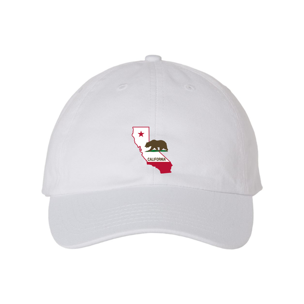 California Bear Map Valucap Adult Bio-Washed Classic Dad Hat