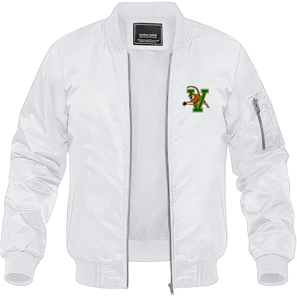 Men's Vermont Catamounts  Lightweight Bomber Jacket Windbreaker Softshell Varsity Jacket Coat