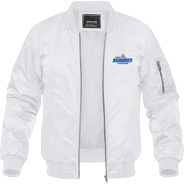Men's The Summit League Lightweight Bomber Jacket Windbreaker Softshell Varsity Jacket Coat