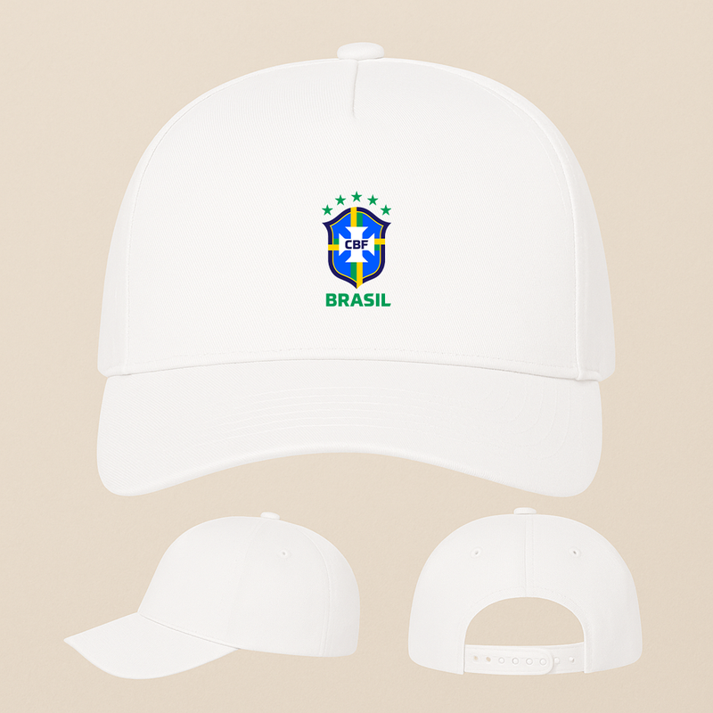 Brasil National Soccer Team Five Panel Twill Snapback Cap