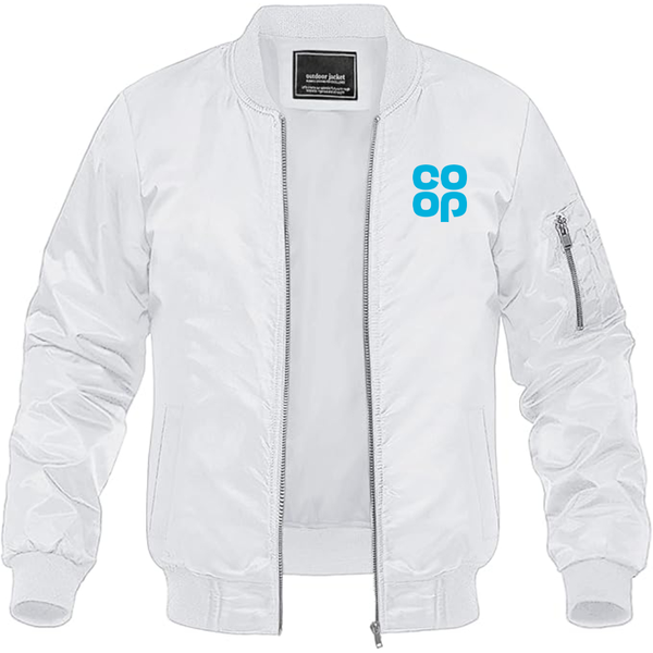 Men's CoOp Lightweight Bomber Jacket Windbreaker Softshell Varsity Jacket Coat