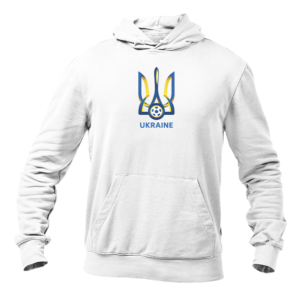 Men's Ukraine National Football Soccer Team Softstyle Midweight Hooded Sweatshirt
