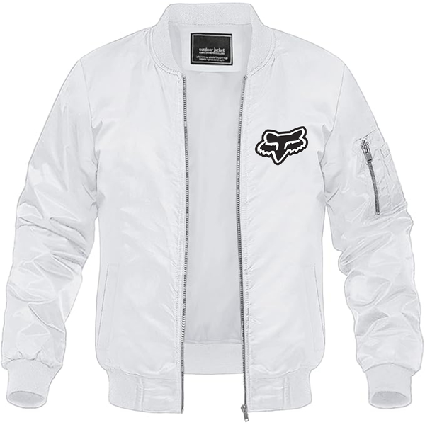 Men's  fox racing  Lightweight Bomber Jacket Windbreaker Softshell Varsity Jacket Coat