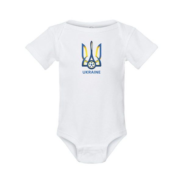 Ukraine National Football Soccer Team Rabbit Skins Infant Baby Rib Bodysuit