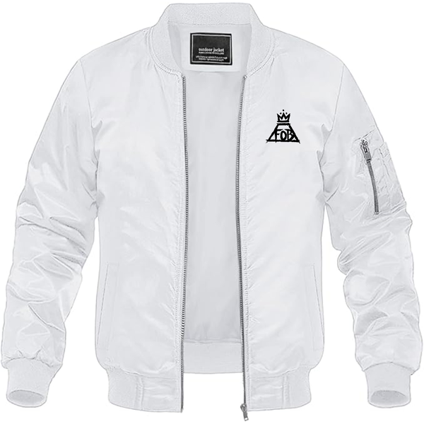 Men's Fall Out Boy Lightweight Bomber Jacket Windbreaker Softshell Varsity Jacket Coat