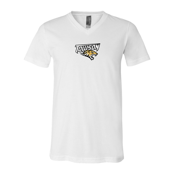 Towson Tigers BELLA  CANVAS - Jersey V-Neck T-Shirt