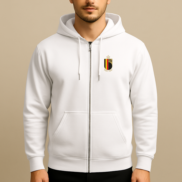 Men's Belgium National Soccer Team Zipper Hoodie