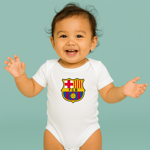 Baby F.C. Barcelona Soccer Romper Onesie