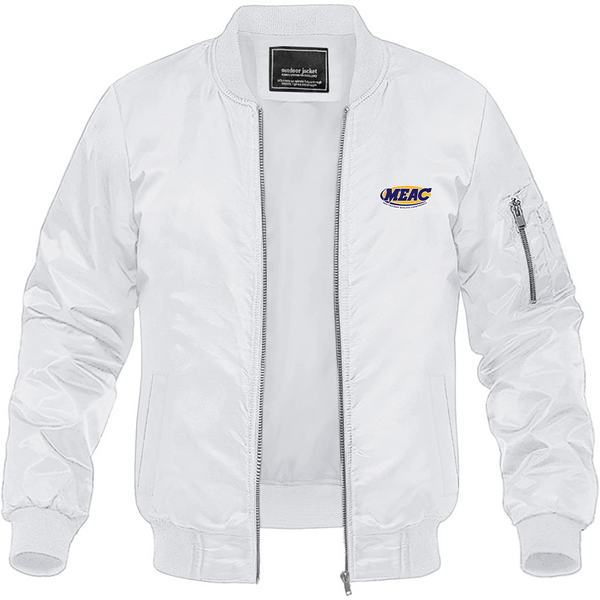 Men's Mid Eastern Athletic Conference Lightweight Bomber Jacket Windbreaker Softshell Varsity Jacket Coat