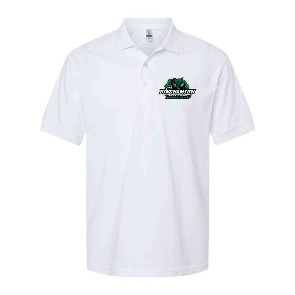 Men's Binghamton Bearcats Dry Blend Jersey Polo - White