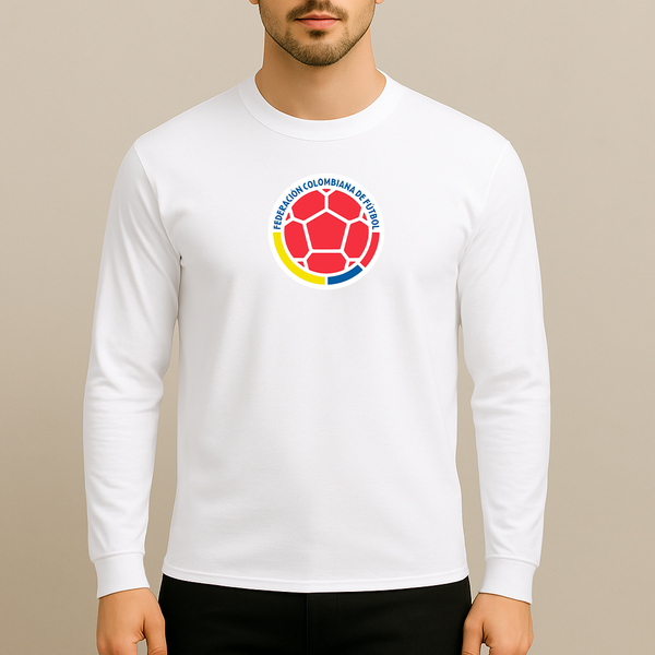 Men's Colombia National Soccer Team Long Sleeve T-Shirt