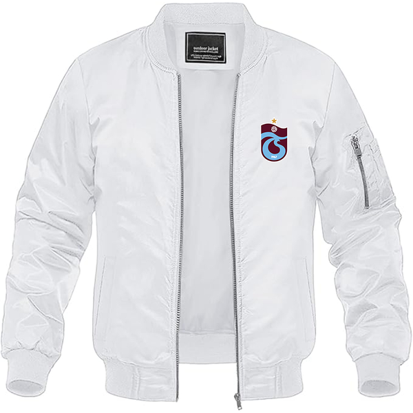 Men's Trabzonspor Soccer Lightweight Bomber Jacket Windbreaker Softshell Varsity Jacket Coat