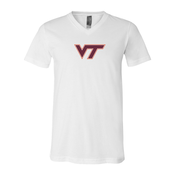 Virginia Tech Hokies BELLA  CANVAS - Jersey V-Neck T-Shirt
