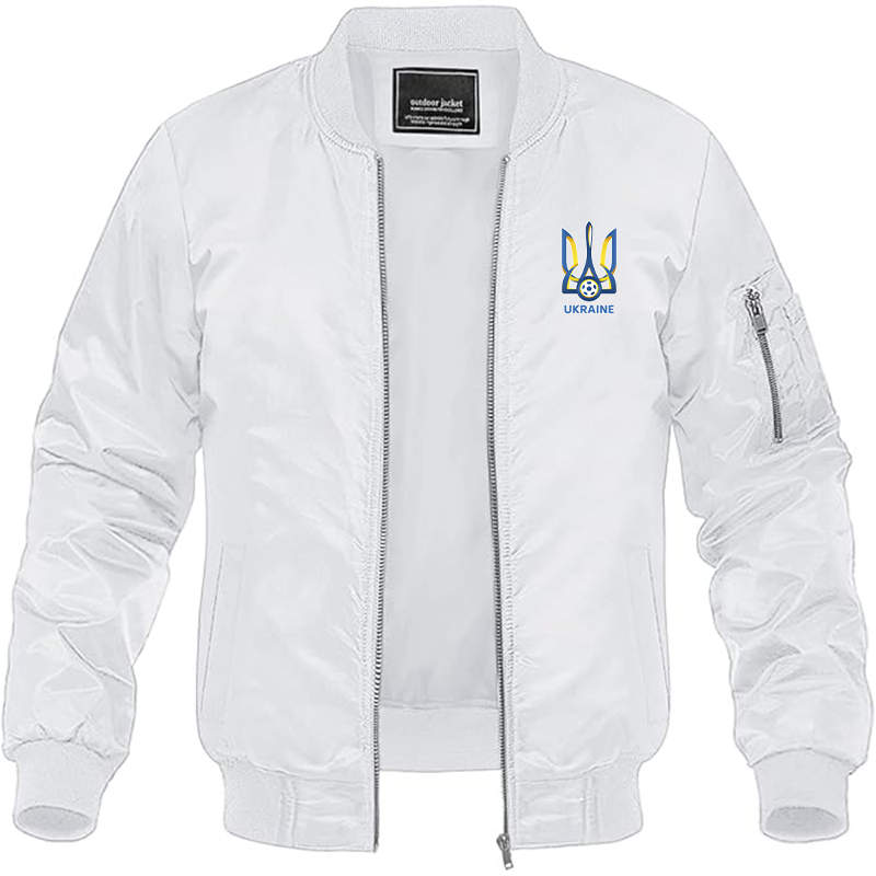 Men's Ukraine National Football Soccer Team Lightweight Bomber Jacket
