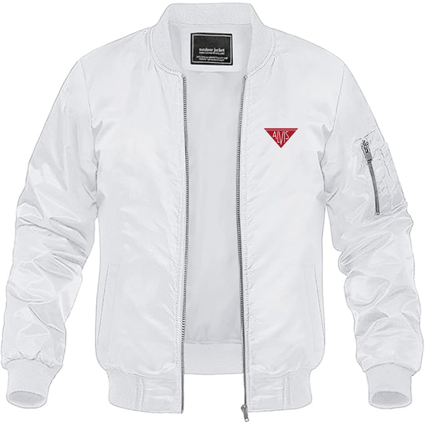 Men's Alvis Logo Lightweight Bomber Jacket Windbreaker Softshell Varsity Jacket Coat