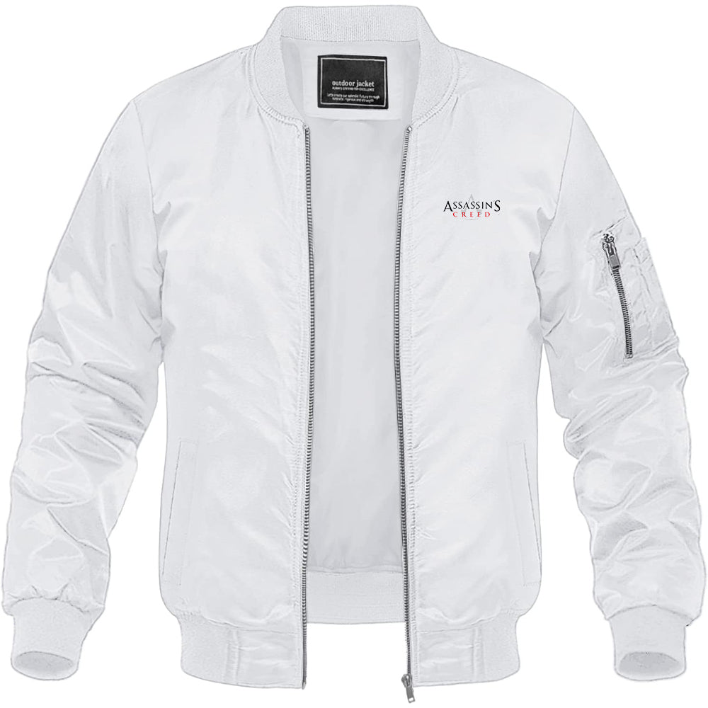 Men's Assassins Creed Game Lightweight Bomber Jacket Windbreaker Softshell Varsity Jacket Coat