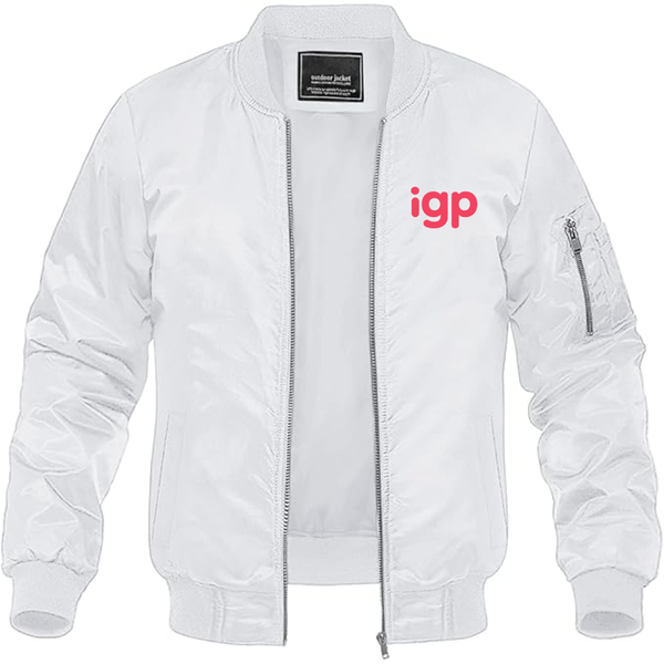 Men's Indian Gifts Portal Logo Lightweight Bomber Jacket Windbreaker Softshell Varsity Jacket Coat