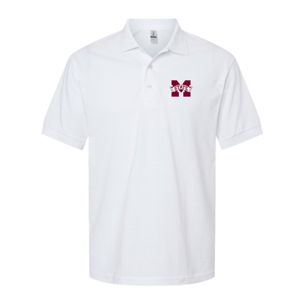 Men's Mississippi State Bulldogs Logo Dry Blend Polo - White