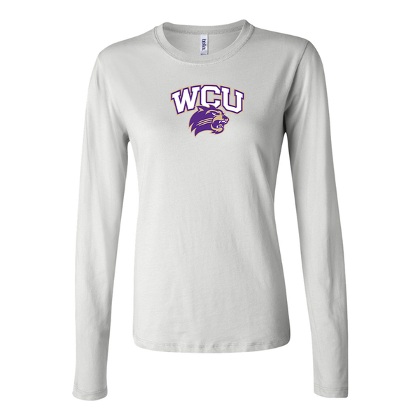 BELLA CANVAS Women’sWestern Carolina Catamounts Jersey Long Sleeve Tee