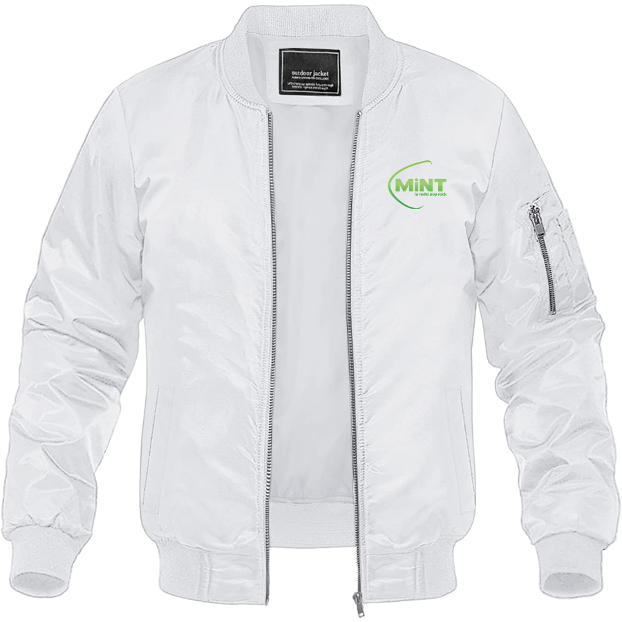 Men's Mint Radio Logo Lightweight Bomber Jacket
