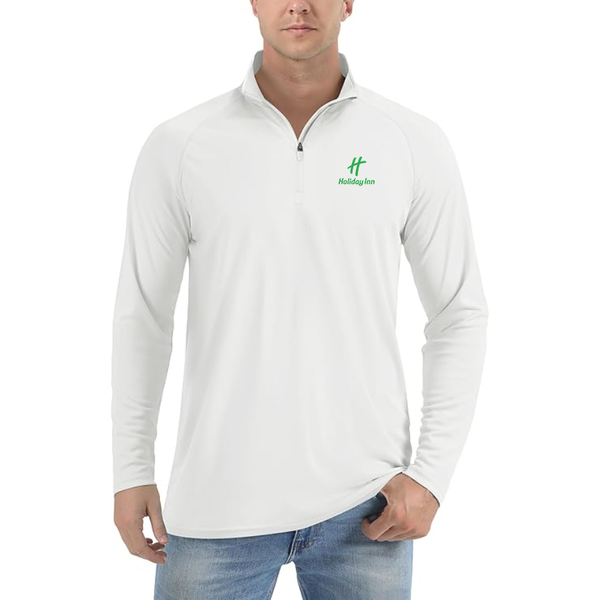 Men's Holiday Inn Lightweight Quarter-Zip Athletic Shirt Long Sleeve