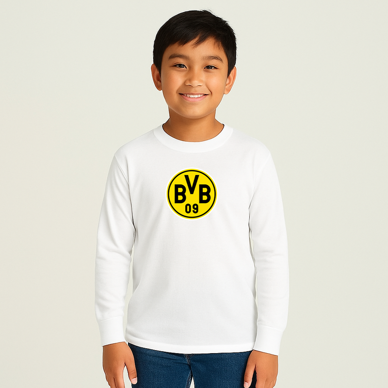 Youth Kids Borussia Dortmund BVB FC Long Sleeve T-Shirt